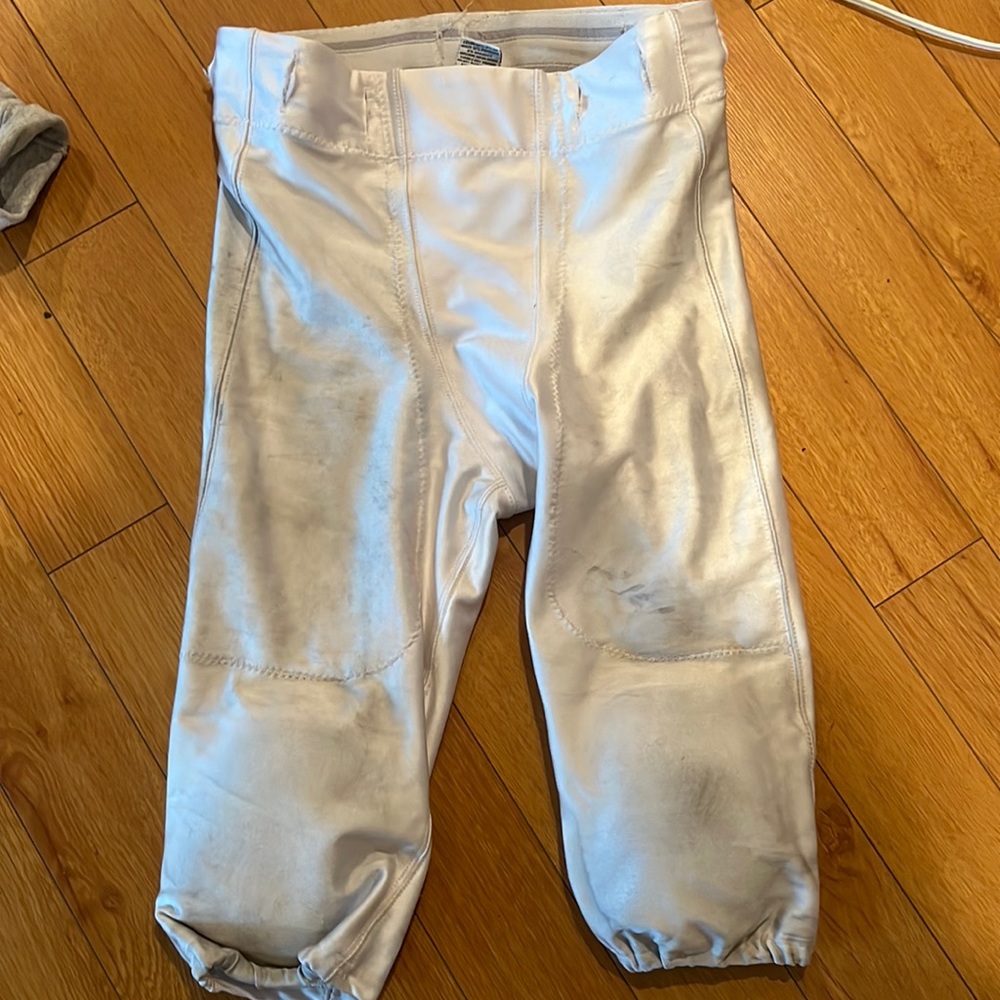 White medium, Allison athletic football pants/ knees pads